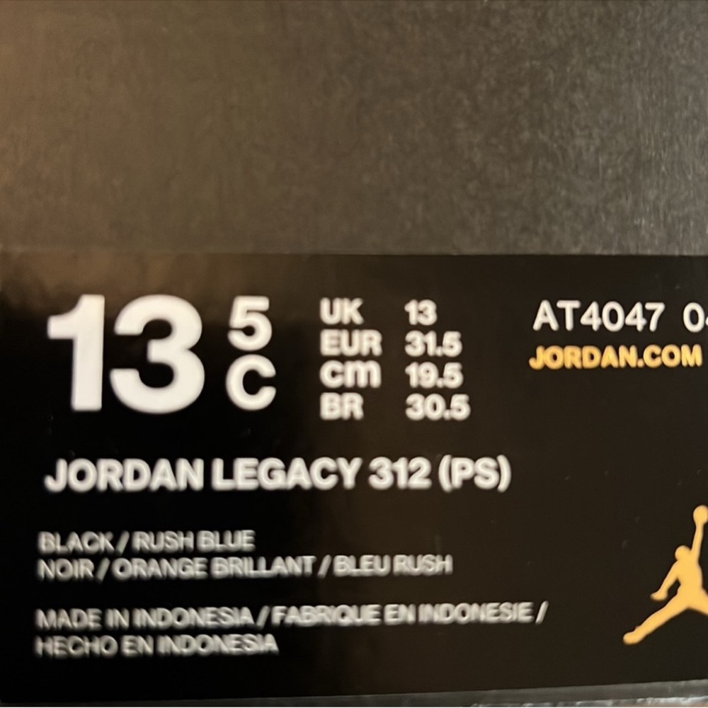 Jordan Legacy 312 size 13.5c knicks - Picture 6 of 12